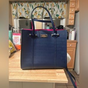 Navy and Pink Kate Spade Tote